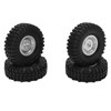 4pcs 55mm Front Rear Rubber Tires and 24 Hole Wheel