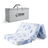 EZKLRWGF Trifold Pack and Play Mattress,Dual Sided Soft&Firm Memory Foam