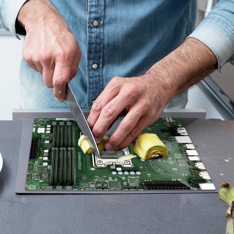 Motherboard Motherboard Glass Chopping Board - Technological Design for Your