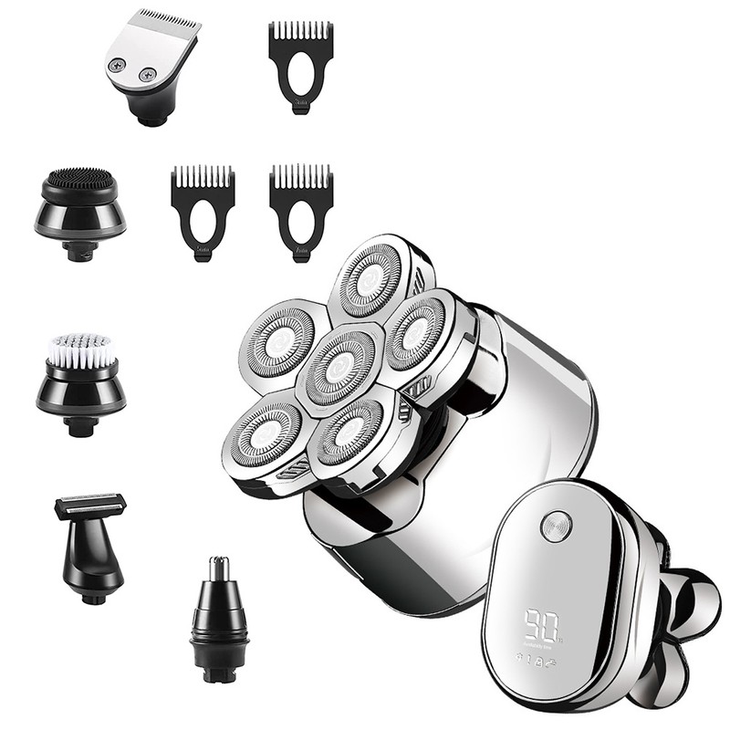 6D Floating Rotary Razor Men's Electric Head Shaver USB Rechargeable