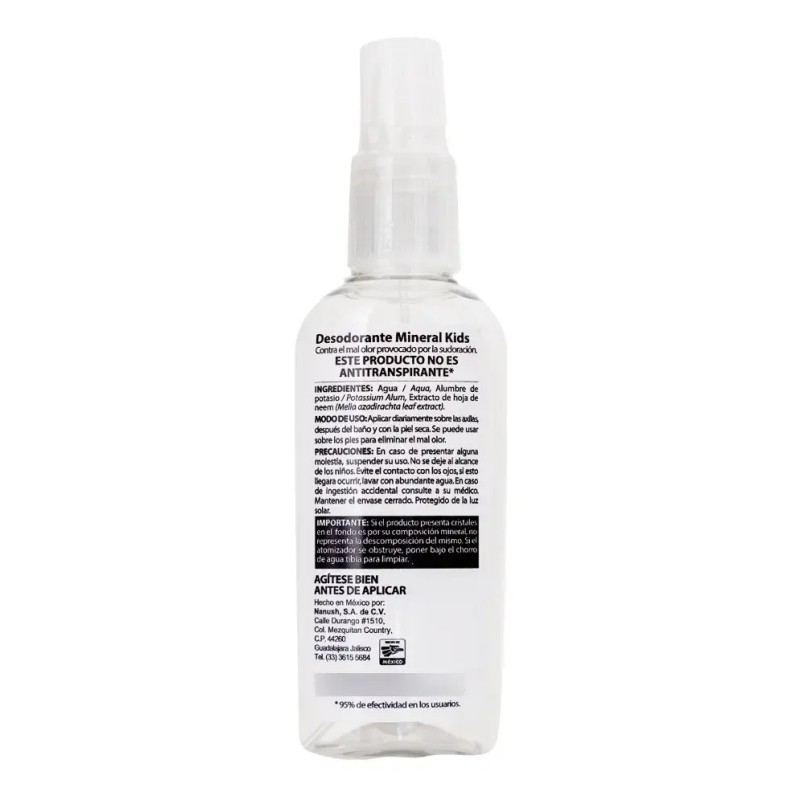 1 Desodorante Natural Para Niños Y Niñas Libre De Quimicos