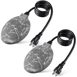 Saillong 2 Pack Upgrade Bird Bath Heater for Outdoors in Winter, Pond Deicer 60 Watts Birdbath Deicer Water Heater Thermostatically Controlled with Auto Shut Off Function for Patio Yard Garden Lawn