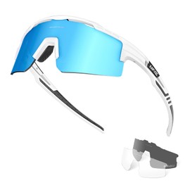KAPVOE Gafas de Ciclismo Polarizadas Deportivas Bicicleta Montaña MTB Gafas de Sol Triatlón Running Golf Conducir Futbol Hombre Muje