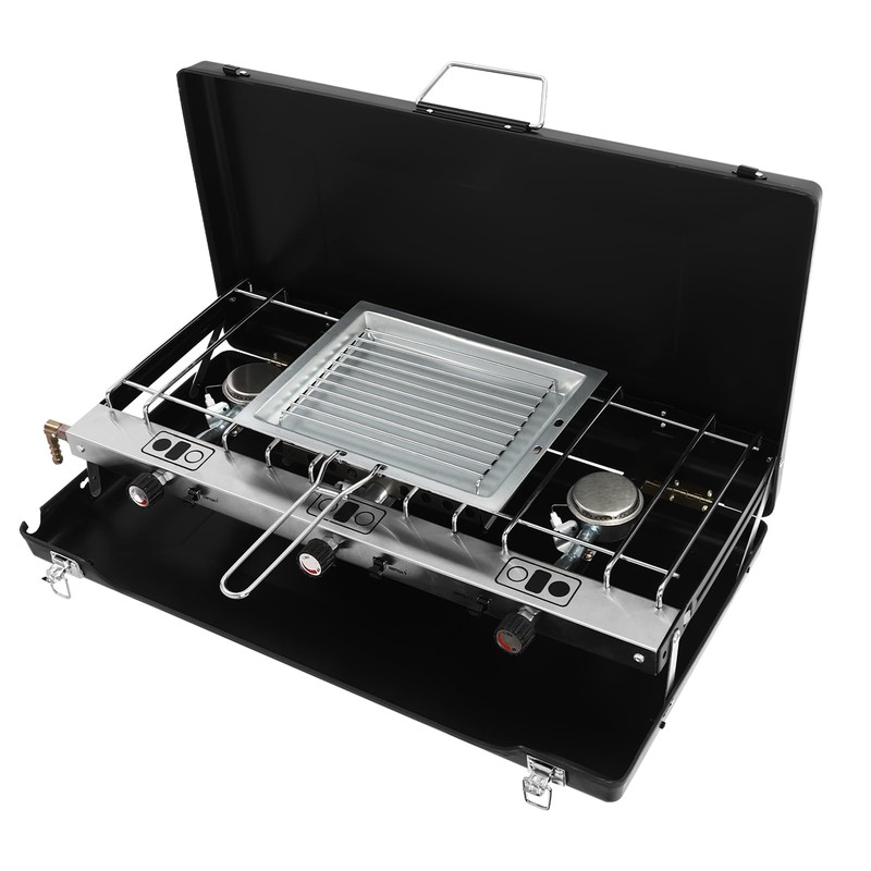 3 Burner Modern Portable Cooking Propane Butane Gas Camping Stove