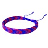 Zigvert Bisexual Pride Bracelet, Handmade Cotton Cord Chain Wrap, Adjustable,