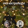Warm White Christmas Tree Lights with Ring Outdoor Indoor,16 Lines