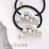 VINGTAINE H7603-S-HGOM Hair Elastic Hair Cuff, Pony Hook, Pearl, Bijou,