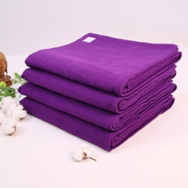 Yogikuti Iyengar Cotton Yoga Blanket Set of Four- Thick Handwoven Yoga Blankets for Restorative Yoga Meditation & Pranayama- Premium Cotton Yoga Blanket for Support & Comfort in Iyengar Yoga (Purple)