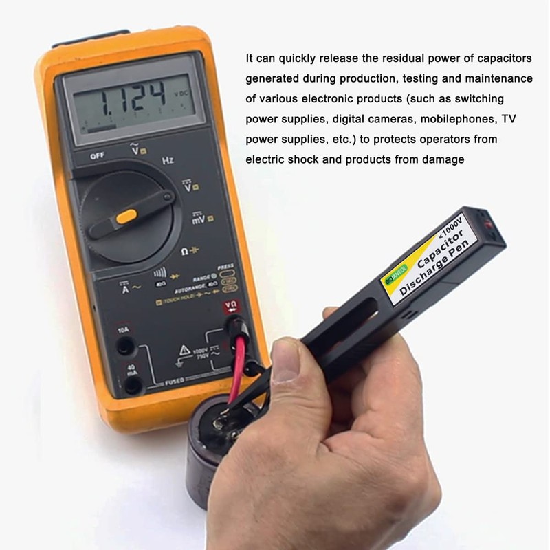 1000V Portable Capacitor Discharge Pen High Voltage Quick Discharging Tool