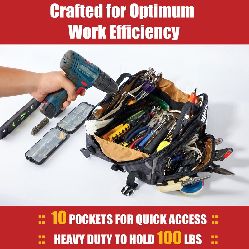 ROUGH ENOUGH Small Tool Bag Organizer Box Heavy Duty for
