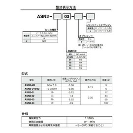 SMC ASN2-02-S Exhaust Squeeze Valve with Silencer