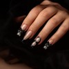 24pcs Long Square Press On Nails – Black Handmade False
