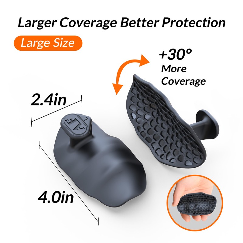 NiuMid 2nd Gen Enlarged Anti-Slip Workout Grips - Ergonomic Silicon