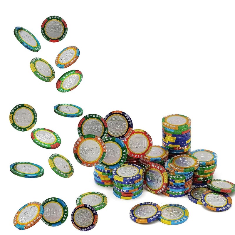 Fruidles Casino Poker Chips, Belgian Milk Chocolate Coins, Kosher Certified