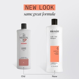 Nioxin Nioxin System 4 Scalp + Hair Shampoo - Hair Thickening Shampoo For Damaged Hair with Progressed Thinning, 33.8 fl oz (Packaging May Vary)