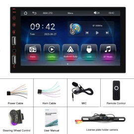 Camecho Camera Touch Screen Car Stereo Radio Bluetooth Apple Carplay Android Auto MIC