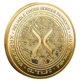 Ripple Coin Physical XRP Coin Plated Collector‘s Item with Protective case