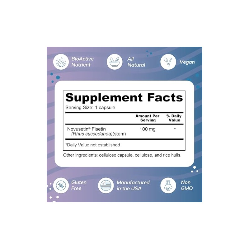 Wellness Resources | Fisetina – 100 mg, 90 Cápsulas –