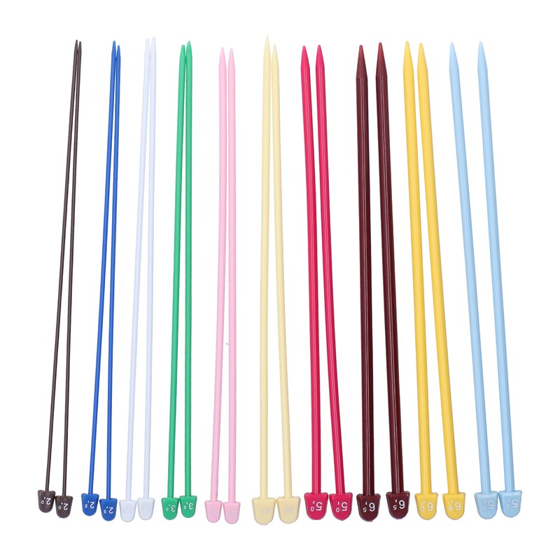 20Pcs Knitting Needles Multicolour Portable 26cm Sweater Needle Plastic Weaving