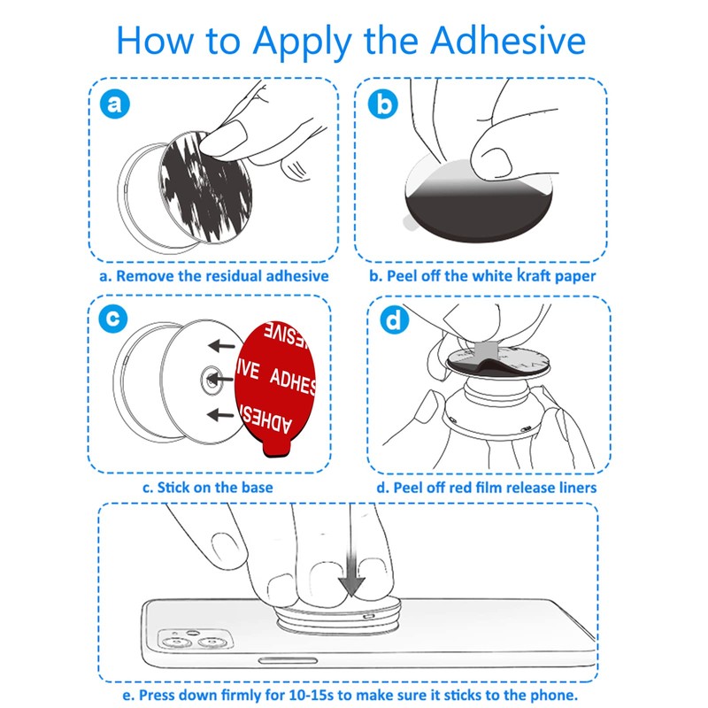 PKYAA 8 Pack Sticky Adhesive Compatible with Socket Base, Double-Sided