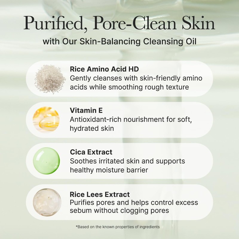 ARENCIA Pore Melt Mochi Makeup-Removing Cleansing Oil, Non-Comedogenic, Rice Amino