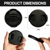 GNALIA Sony Alpha 6000 Lens Cap, 2-Piece, Black, 40.5 mm