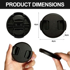 GNALIA Sony Alpha 6000 Lens Cap, 2-Piece, Black, 40.5 mm Lens Cap with Strap for Sony E-Mount 49 mm F3.5-5.6, Compatible with A5100/A6000/A6500 Series