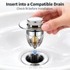 Pop-Up Bathroom Sink Drain Stopper with Hair Catcher Filter, Push-Button