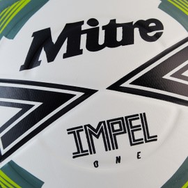 Mitre Impel One Level Training Football Soccer Ball White/Black/Sage Leaf - Size 5