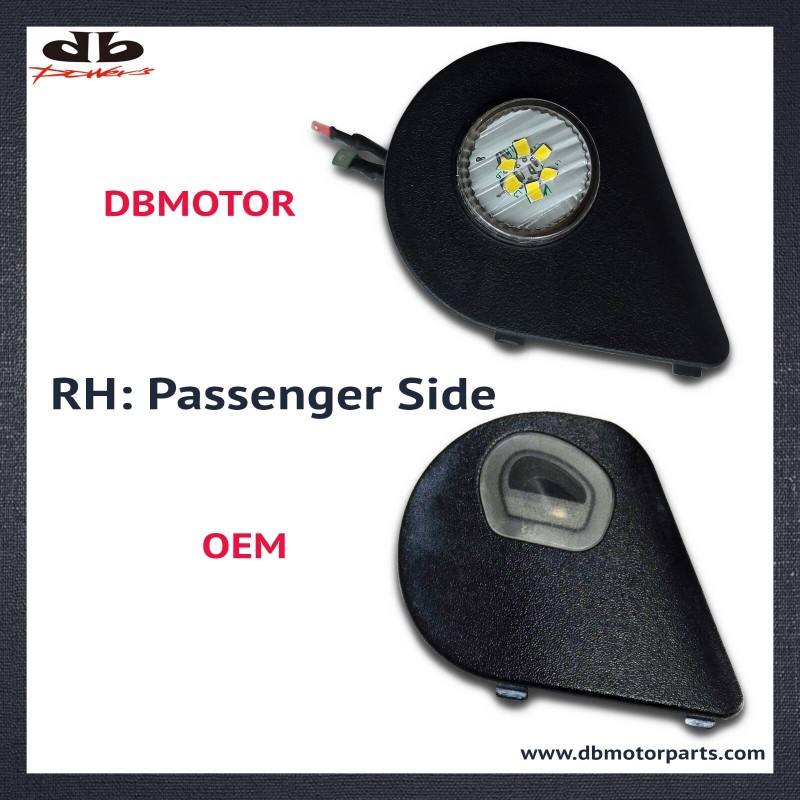 DBMOTOR 2010-2018 Dodge Ram Tow Mirror LED Puddle Lamp -