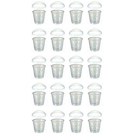 DC150-20 Dessert Cups with Lids, Pudding Cups, Heat Resistant, Slightly Larger, Jelly Cups, Plastic, Set of 20, Made in Japan