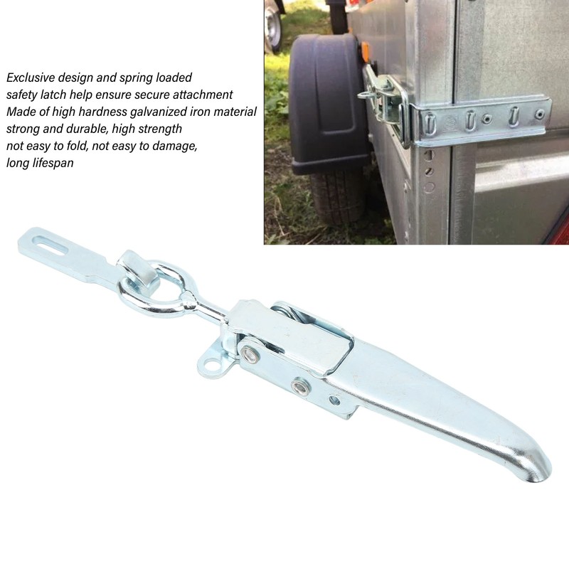 Trailer Spring Hasp Heavy Duty Galvanized Iron Door Handle Buckle