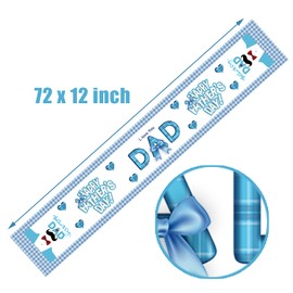 CupaPlay Happy Father's Day Party Table Runner - Fathers Day Party Decoration Tablecloth Home Decor Best Dad Ever Party Supplies Table Cloth(12 x 72 Inch)