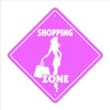 Shopping Crossing Sign Zone Xing | Indoor/Outdoor | 12" Tall