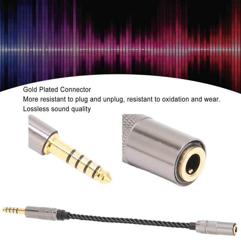 Headphone Adapter Cable Gold Plated 4.4MM Balanced Male to 3.5MM
