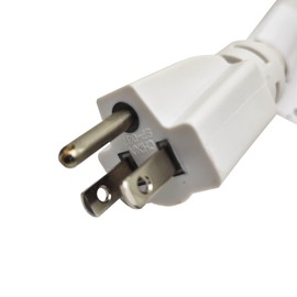 Parkworld 691968 White Adapter Cord Household 15A Male NEMA 5-15P to L5-30R RV Shore Power/Camper/Marine 30A Female with Locking Ring (1.5FT)