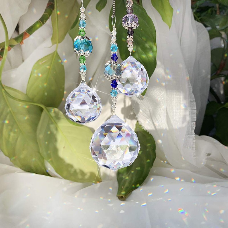 H&D HYALINE & DORA Clear Crystal Prism Ball Rainbow Maker