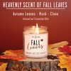 Fall Candles - 'Fall Leaves' Fall Candle w/Autumn Leaves, Clove