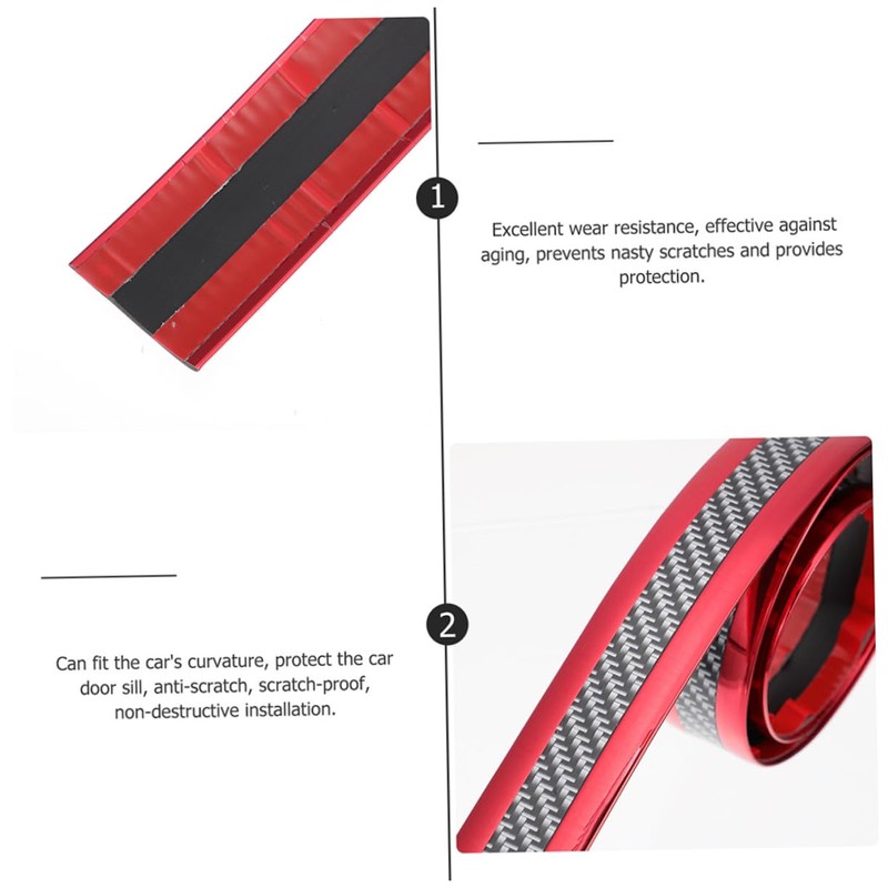 ABOOFAN 2 Rolls Car Door Sill Protector Scratch Rubber Door