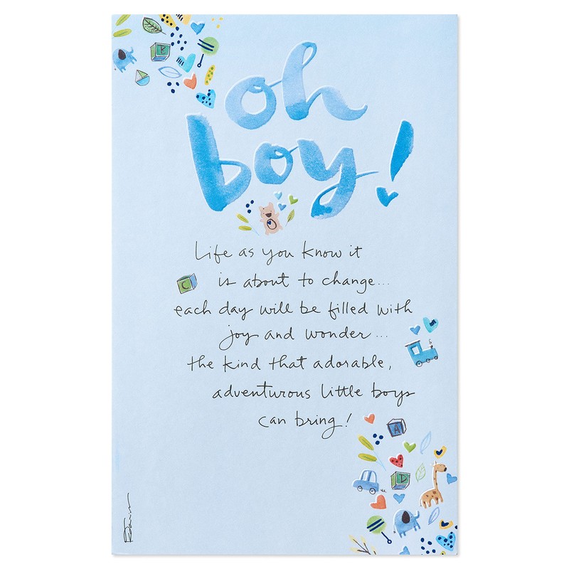 American Greetings Baby Shower Card for Boy (New Little One)