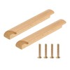 sourcing map 2Pcs Wood Drawer Pulls Handles, 64 mm/2.5" Hole