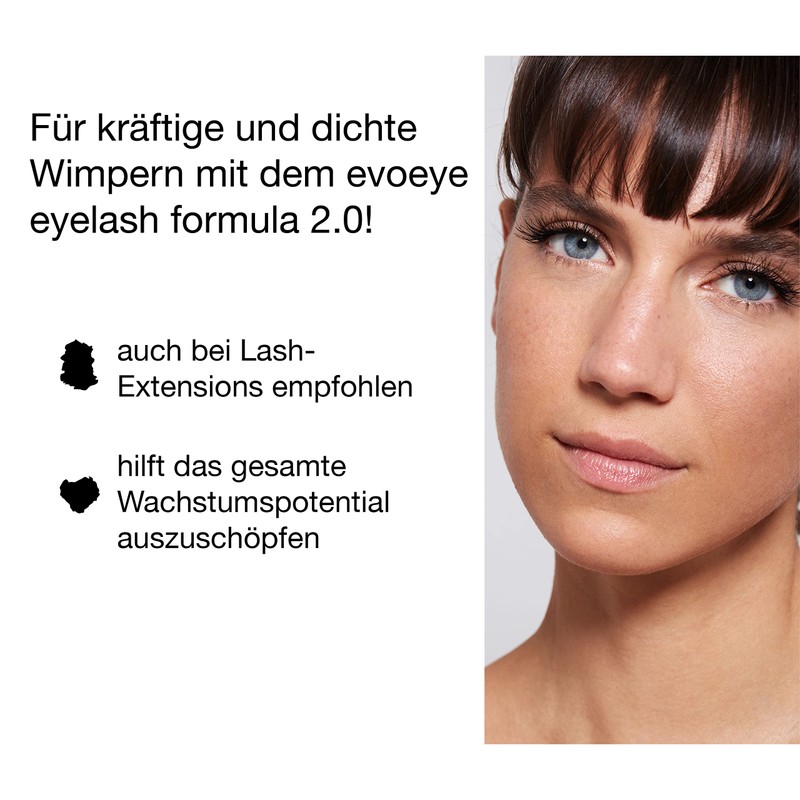 evoeye eyelash formula 2.0 eyelash serum, eyelash booster, made in