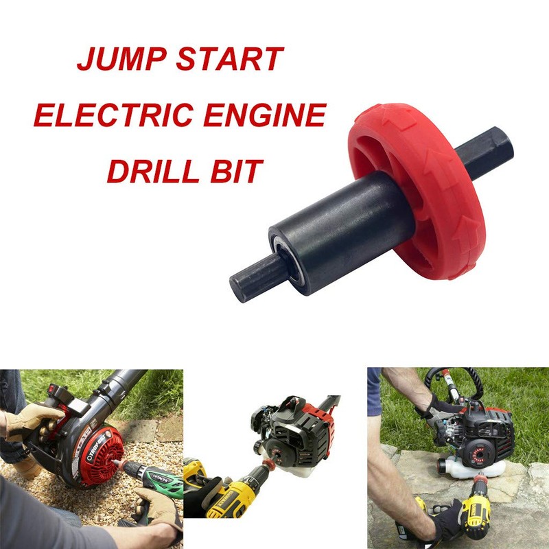 Jinshining 1Pc Red Jump Start Electric Engine Drill Bit Adapter