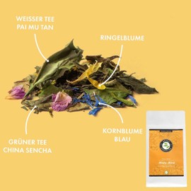 Alveus Premium Tee Set 3x 100g (Tüte) - Mellow Mandarine, Morning Melody & From Paris with Love – Grüner Tee Lose – Aromatisierte Kräutertee Mischung perfekt für Entspannung & Genuss – ca. 120 Tassen