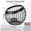 2 Pcs Coffee Pod Holder, Espresso Pod Holders Metal (Black)