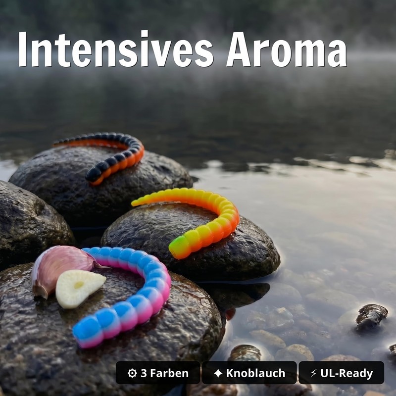 Zite Fishing Curly Viper Esca in gomma per trota, 24