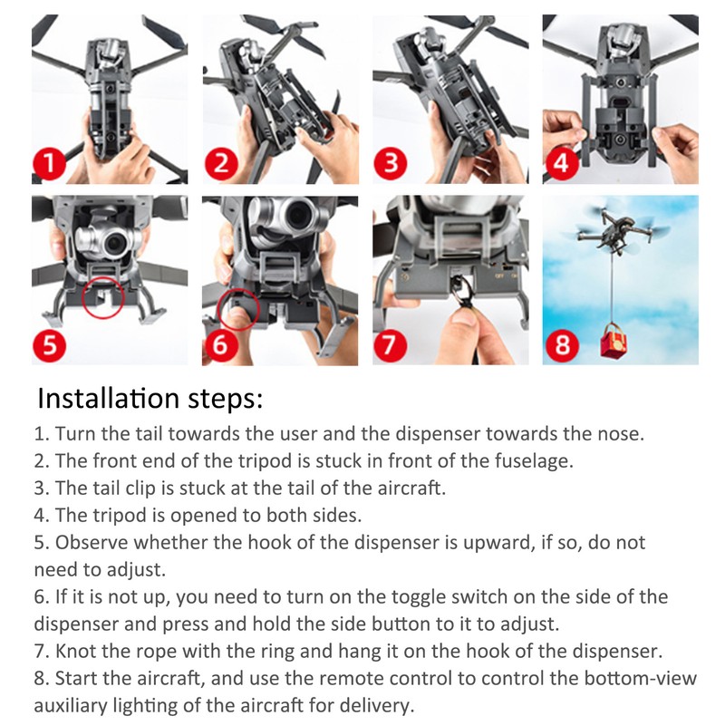 Launcher Thrower Dispenser Airdrop System Landing Gear Delivery Dropper for