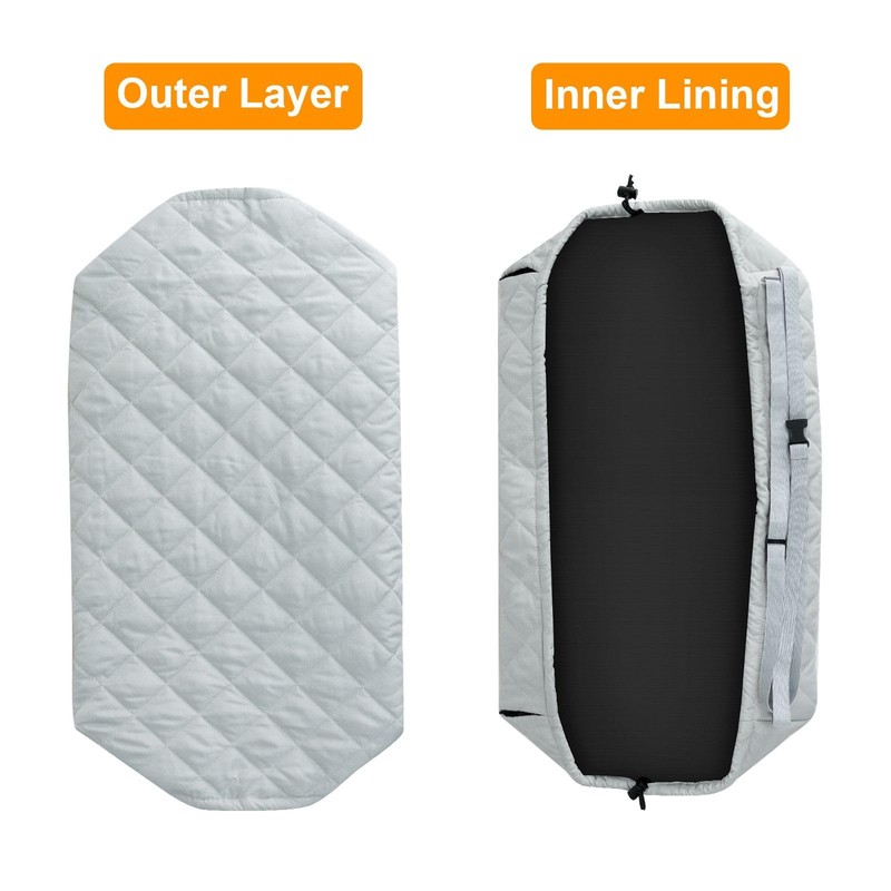 Demao Grey Window AC Covers for Inside, 21" × 15"×