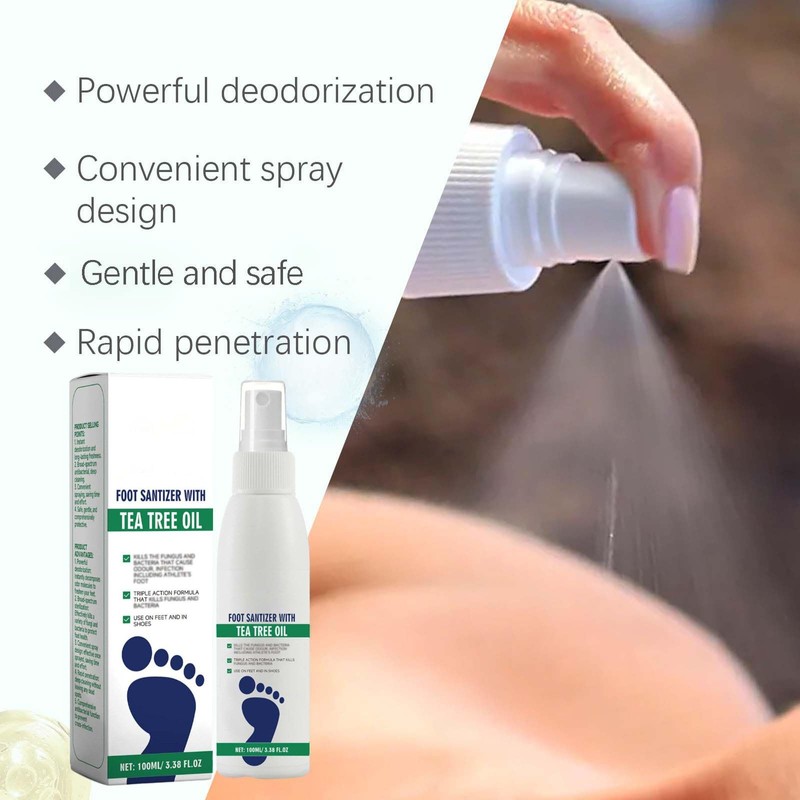 2PCS Foot Spray with Tea Tree Oil,Tea Tree Oil Spray