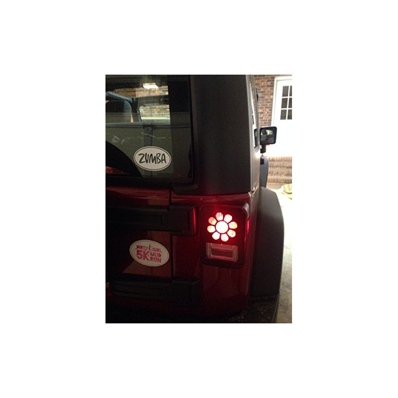 JeepTails Daisy Flower Tail lamp Light Covers Compatible with Jeep